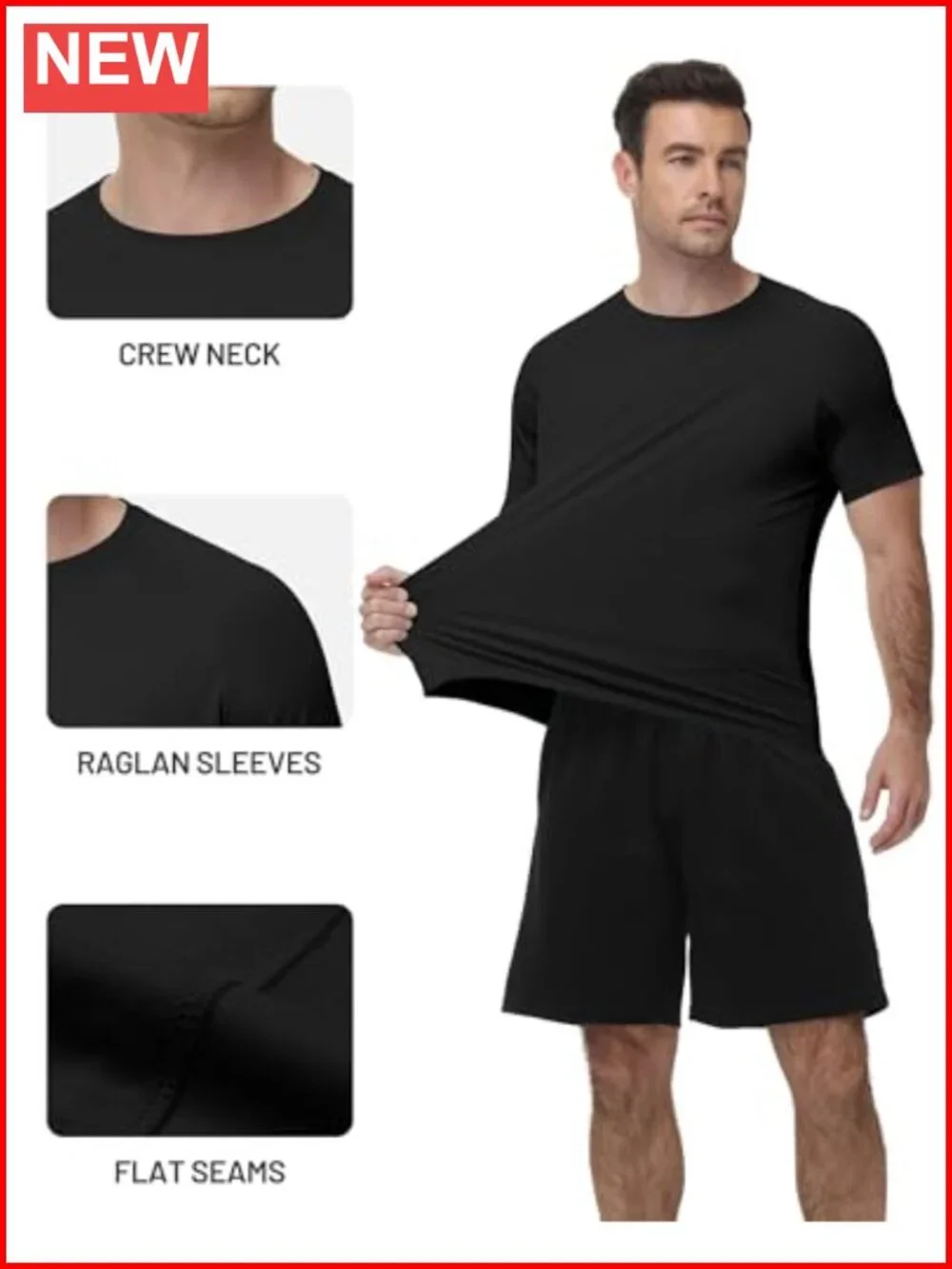 Men's Short Sleeve UPF 50+ Sun Protection Rash Guard Quick Dry UV Shirt